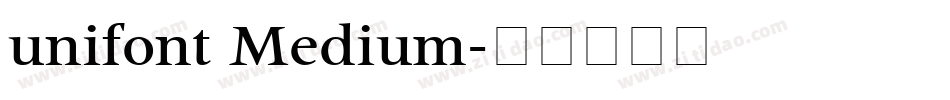unifont Medium字体转换